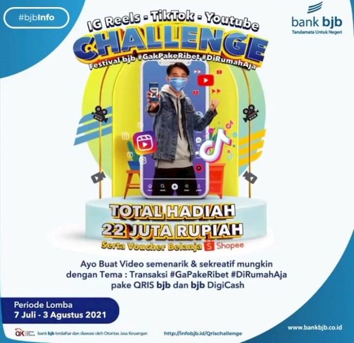 Bank Bjb Gelar Challenge Festival #GakPakeRibet #DiRumahAja Berhadiah Rp22 Juta